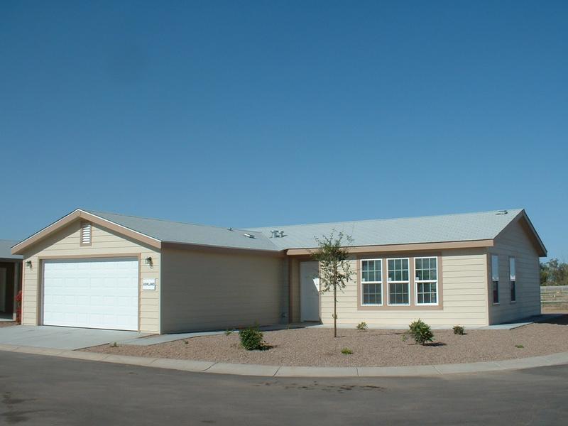 Manufactured home with garage